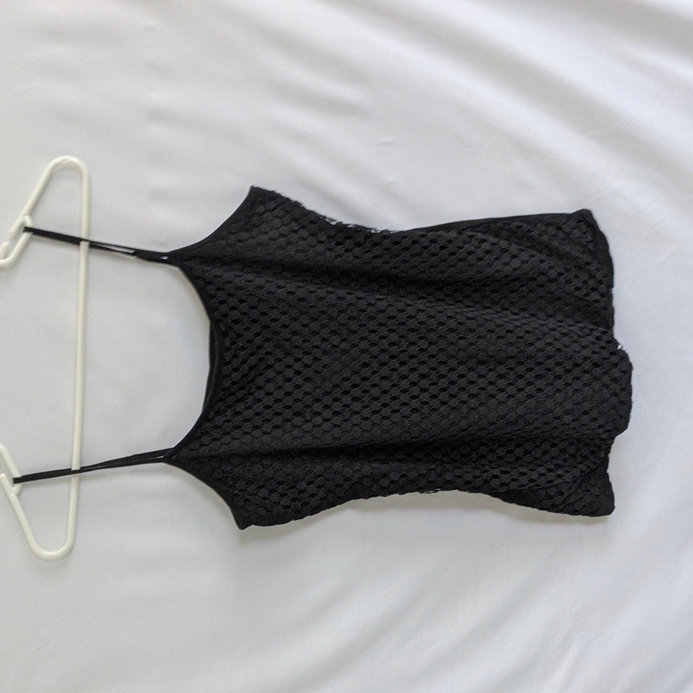 Ann Taylor Loft Black Overlay Camisole